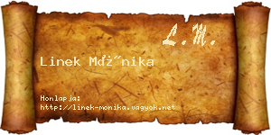 Linek Mónika névjegykártya